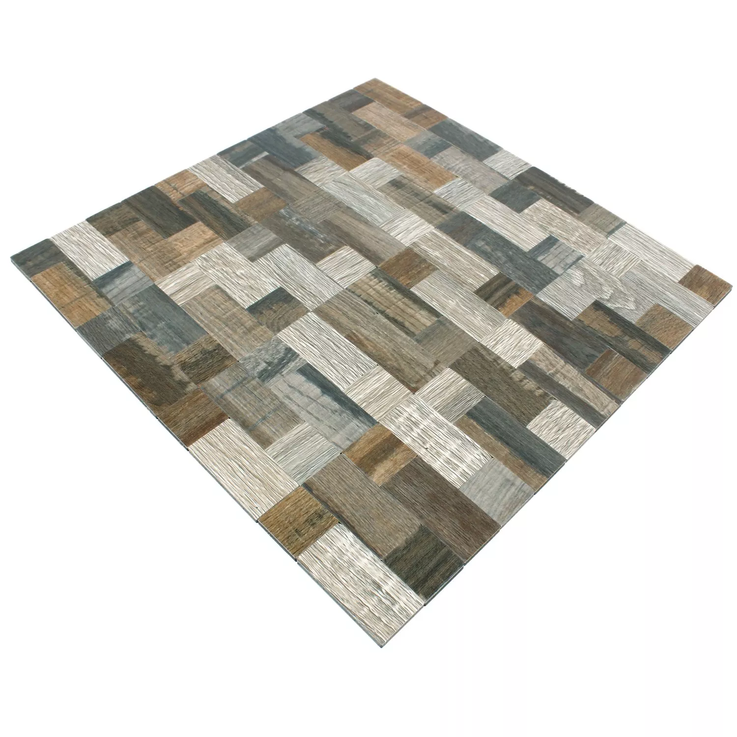 Mosaic Tiles Wood Optic Metal Self Adhesive Morelia Kombi