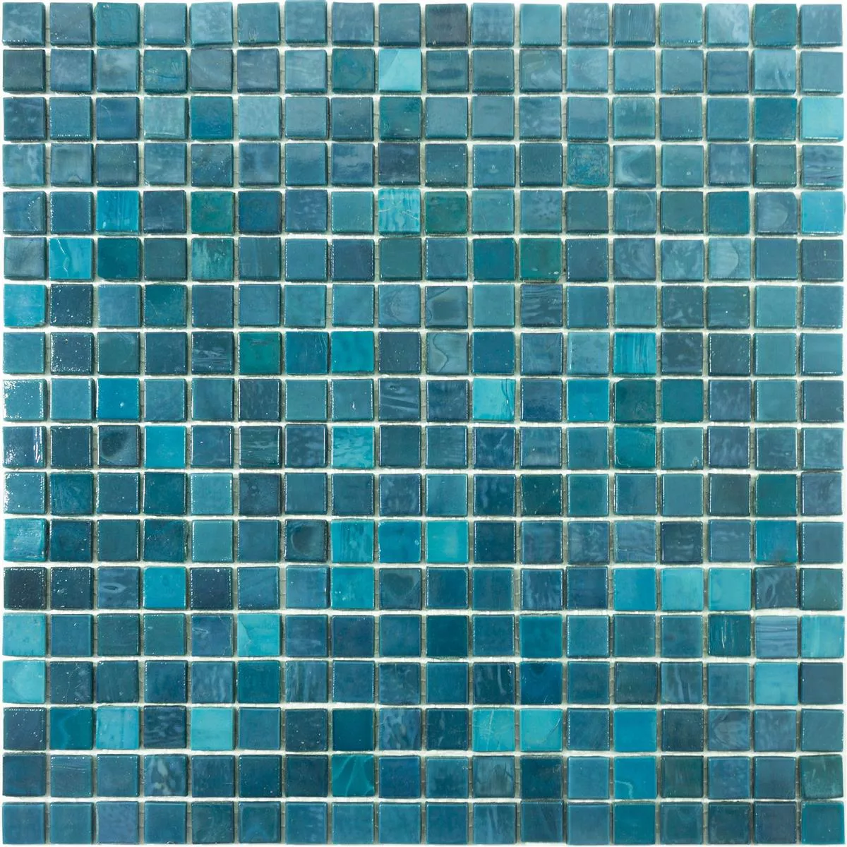Sample Glass Mosaic Tiles New River Azur Blue Mix