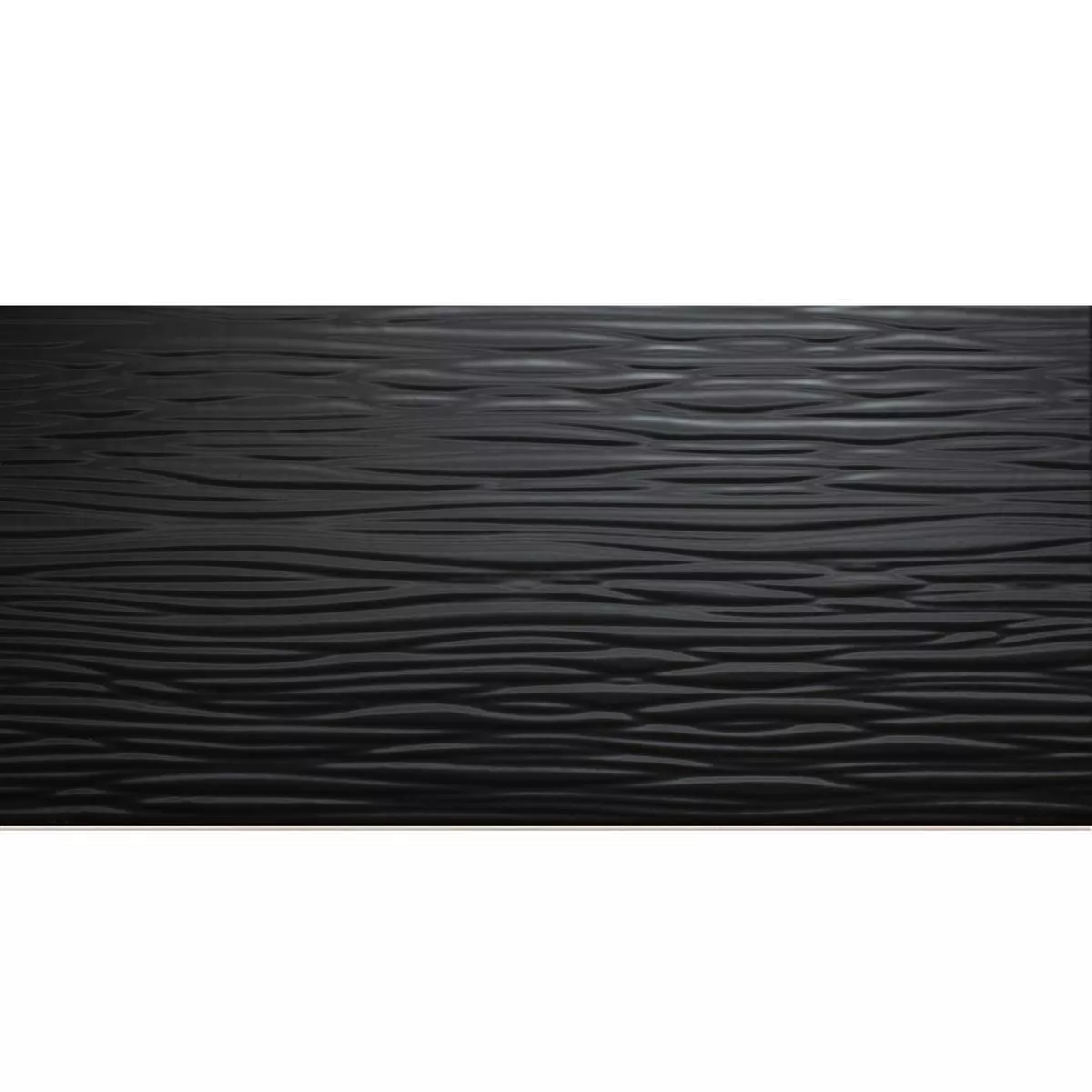 Wall Tiles Norway Structured Glossy 25x50cm Black