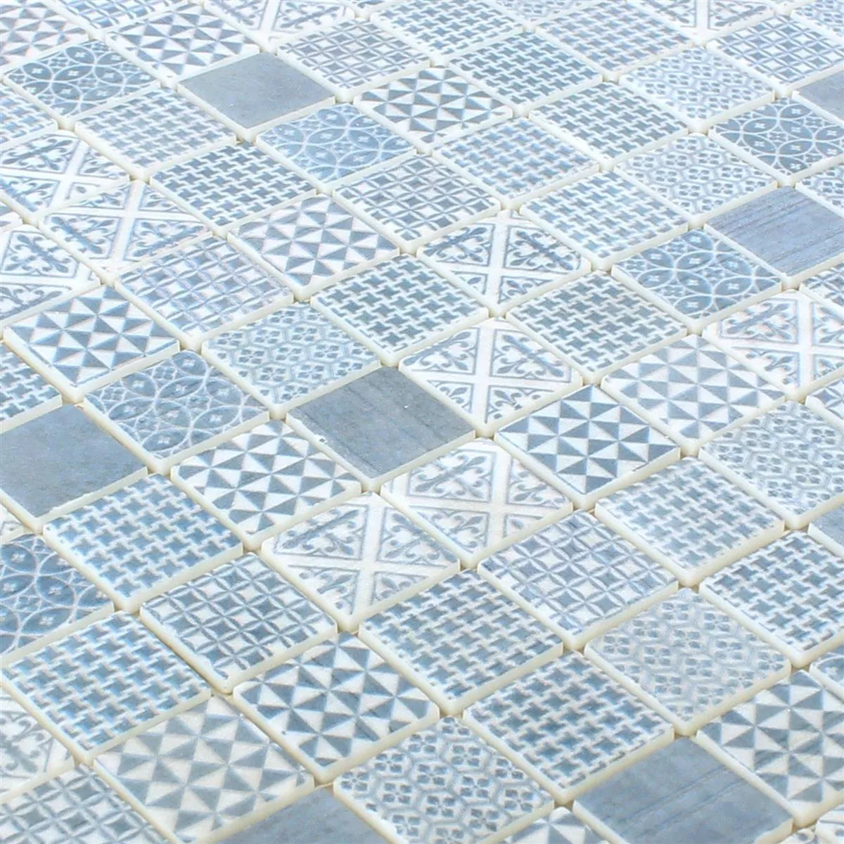 Glass Mosaic Tiles Malard Blue