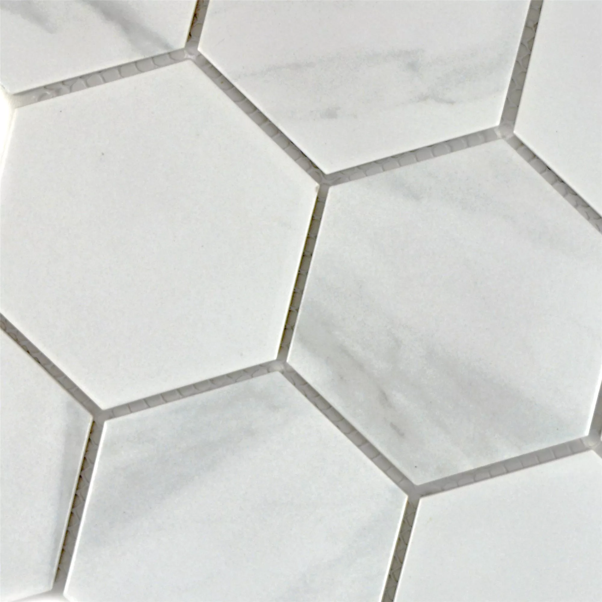 Ceramic Mosaic Tiles Zyrus Carrara Hexagon 95