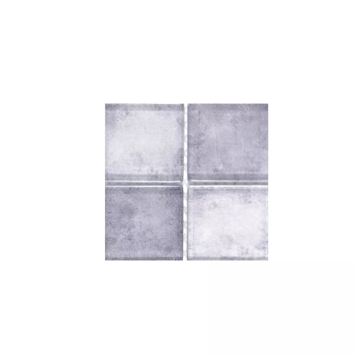 Sample Glass Mosaic Tiles Clementine Grey