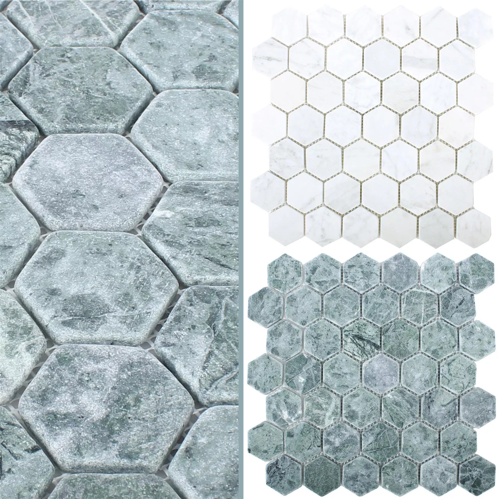 Sample Mosaic Tiles Marble Wutach Hexagon