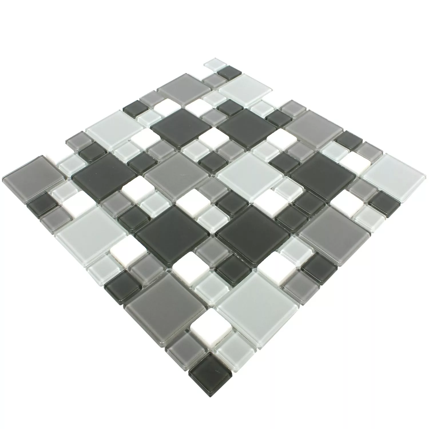 Sample Mosaic Tiles Bangkok Black Grey White