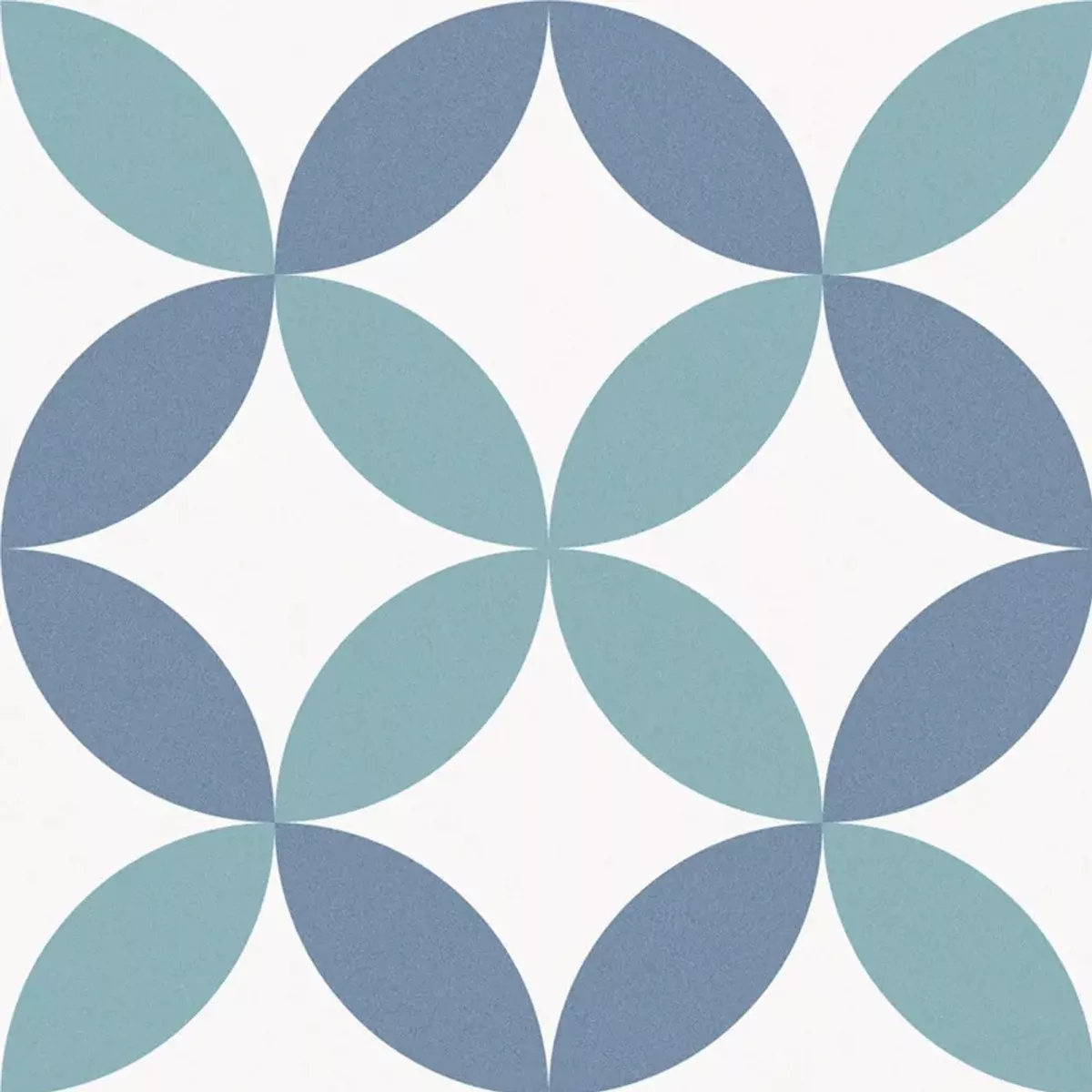 Floor Tiles Cement Optic Atlantica DaVinci Blue Blanc