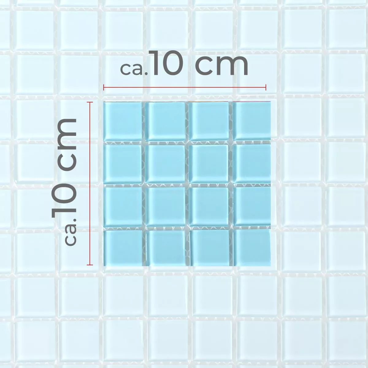 Sample Glass Mosaic Tiles Florida Light Blue