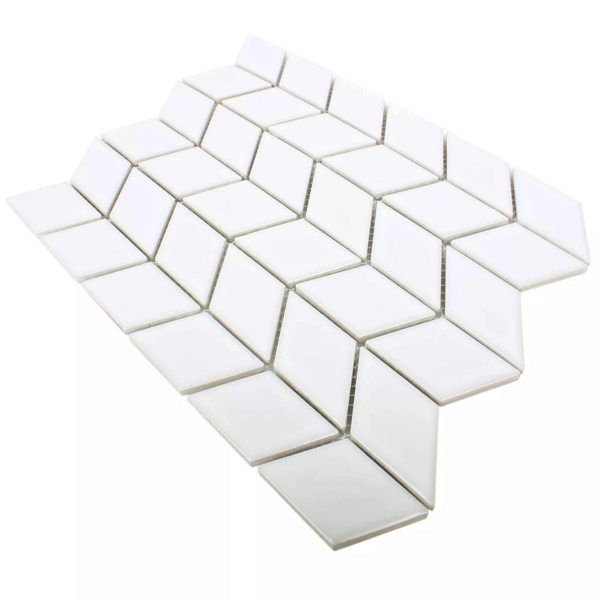 Ceramic Mosaic Tiles Gadwall Wave White