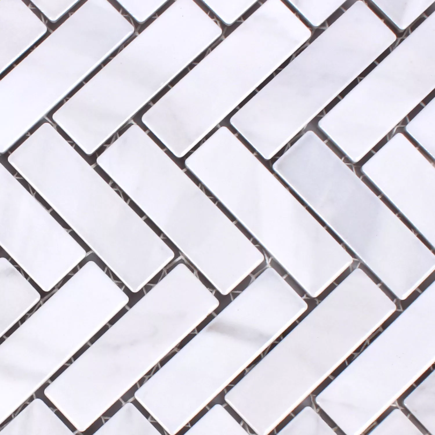 Sample Mosaic Tiles Ceramic Rotilia Stone Optic White