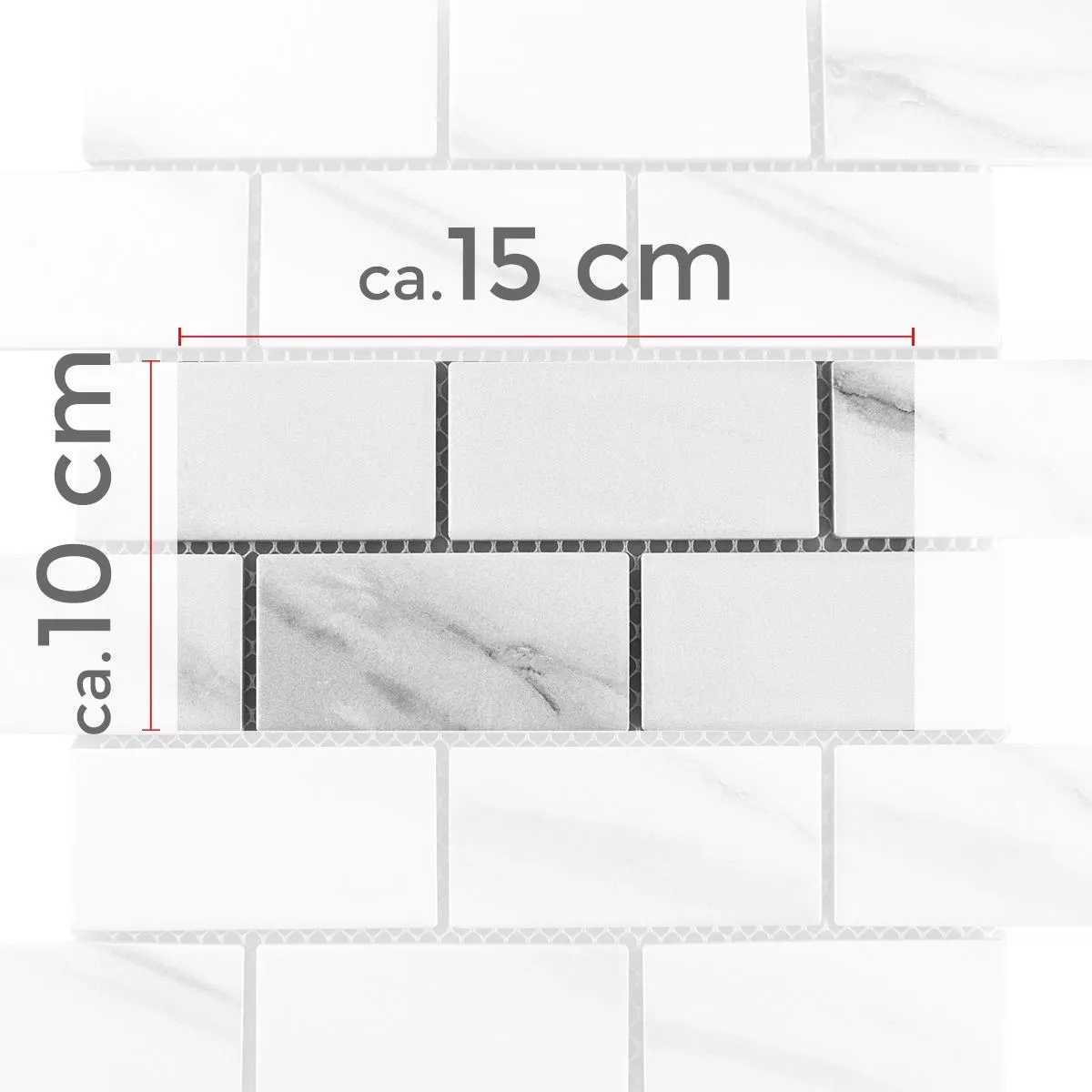 Sample Ceramic Mosaic Tiles Haward Stone Optic Carrara