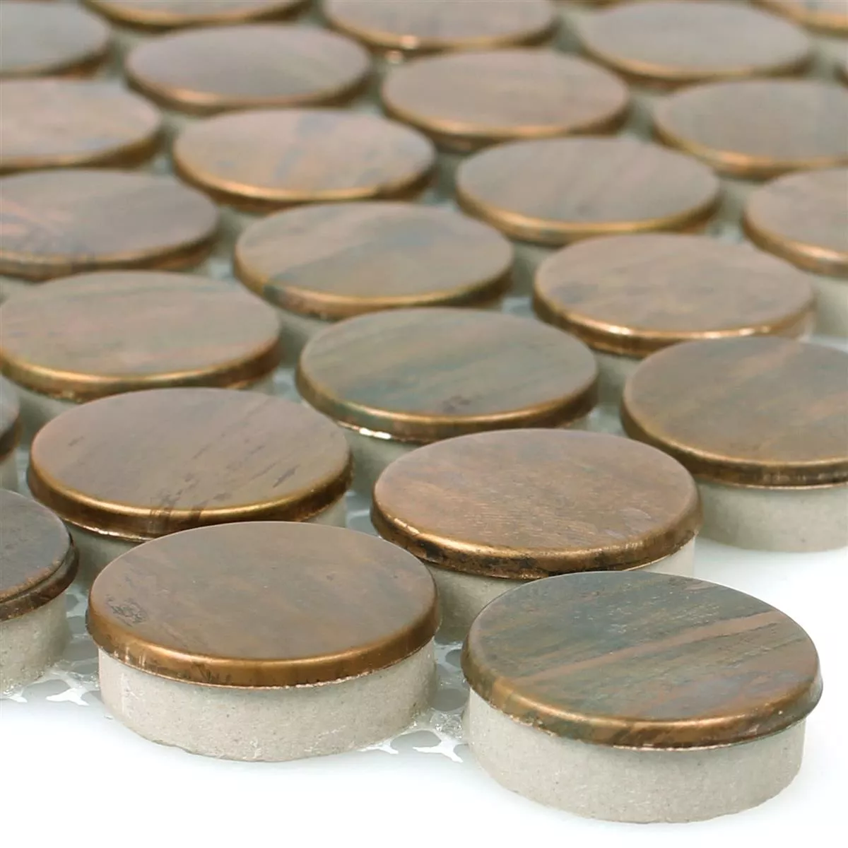 Metal Copper Mosaic Tiles Myron Button