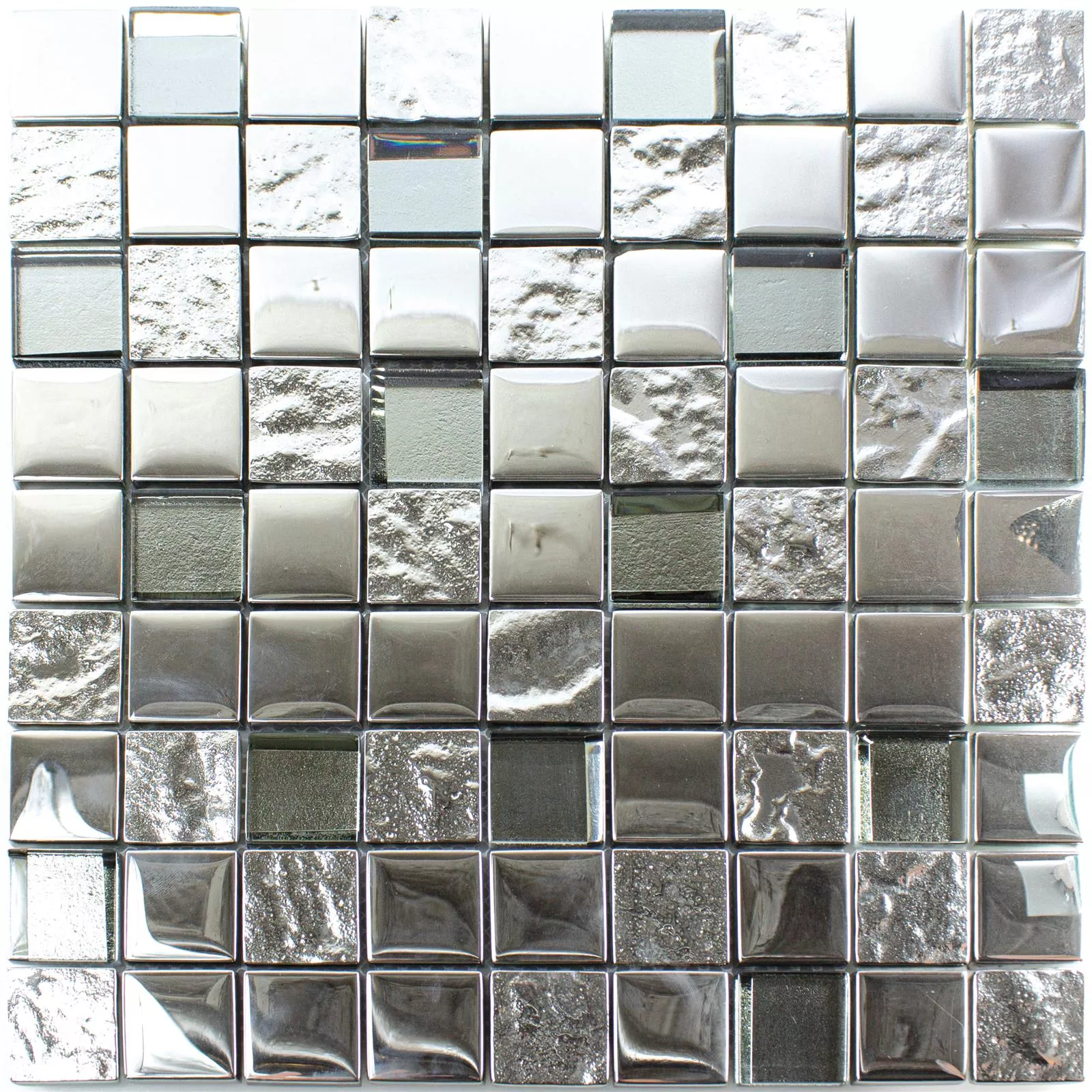 Glass Mosaic Tiles Midland Silver