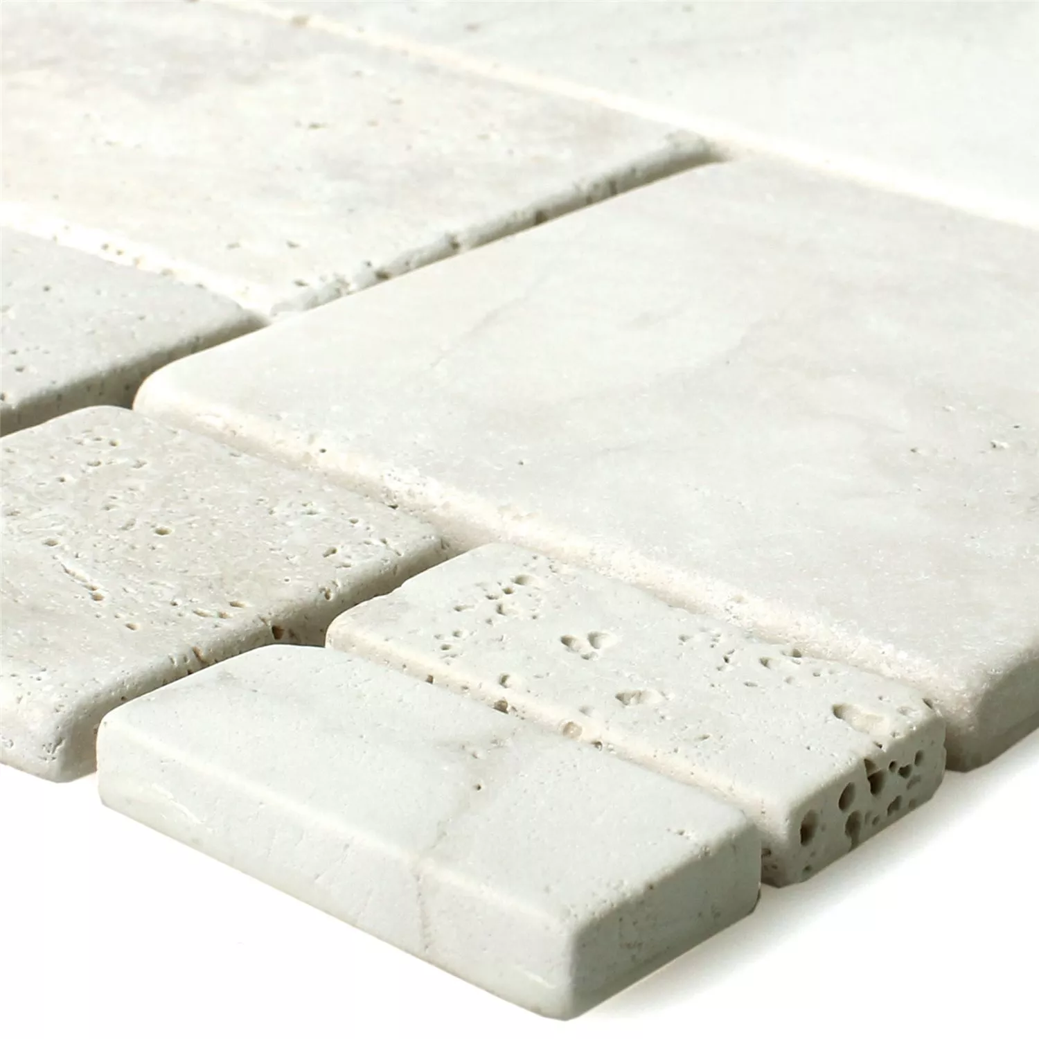 Natural Stone Mosaic Kavala Roman Pattern Ivory Natural Stone Mosaic Kavala Roman Pattern Ivory